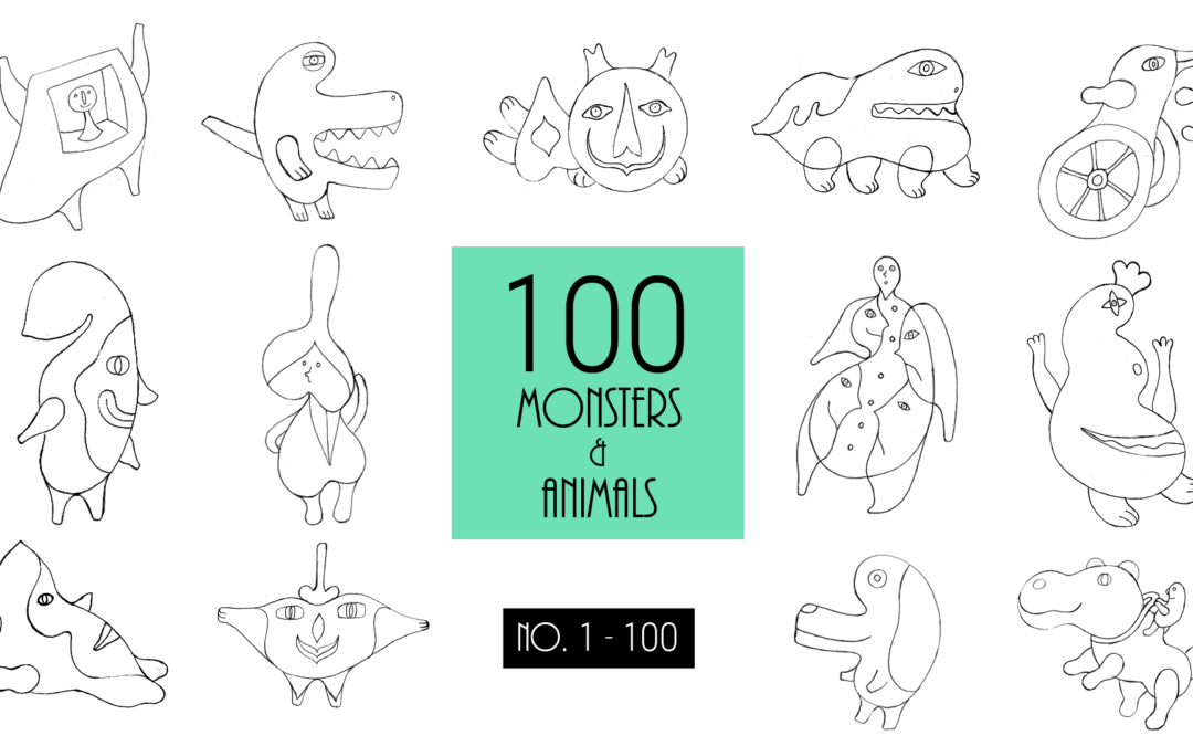 插畫靈感 | 100隻怪獸與動物造型 (1~100)