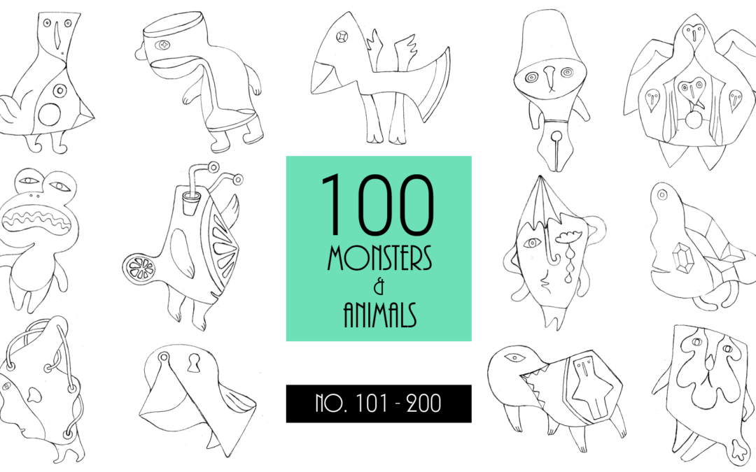 插畫靈感 | 100隻怪獸與動物造型 (101~200)