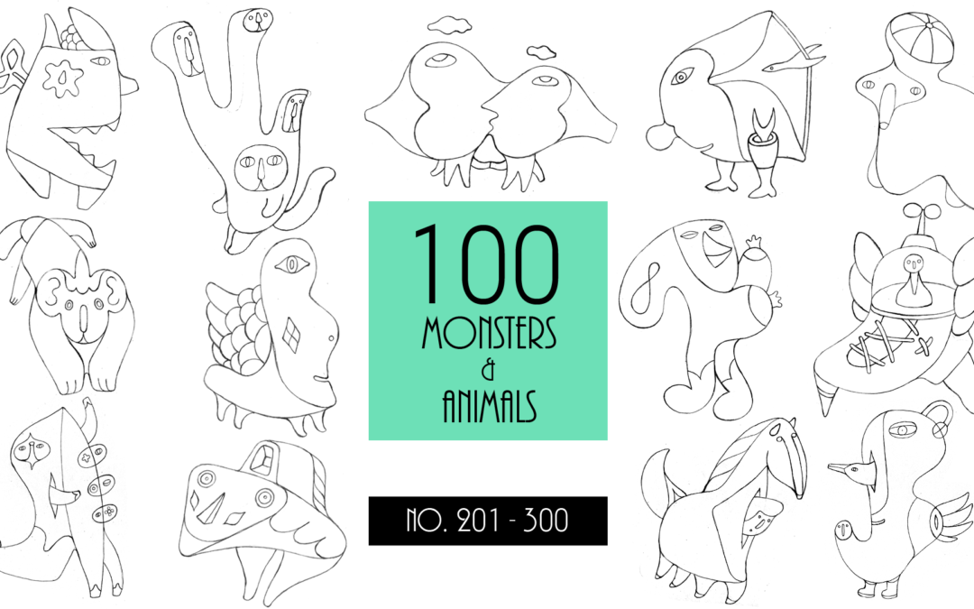 插畫靈感 | 100隻怪獸與動物造型 (201~300)